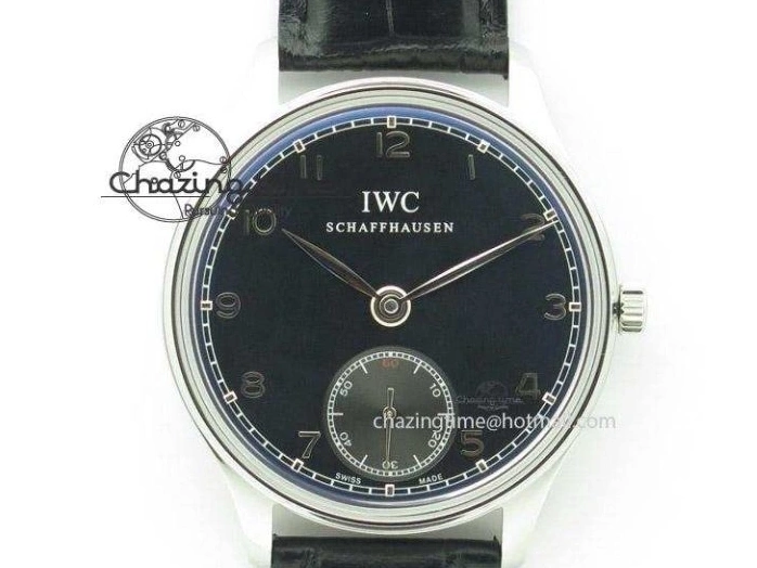 MIROTIME 0715 UrbanStyle Portuguese IW371446 ZF 1:1 Best Edition SS White Dial Blue Markers On Blue Leather Strap  A79350 V 7270